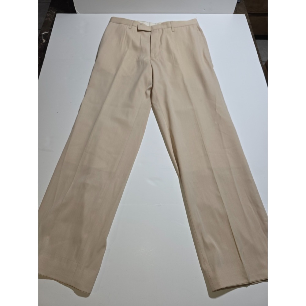 Hugo Boss Mens Trouser Pants Beige Size 48 Straight Casual‎ Fit Classic Look